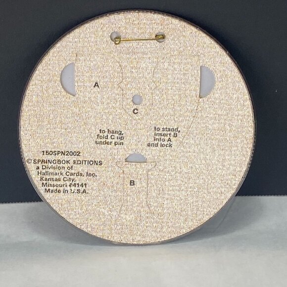 Vintage Springbok Hallmark 6 Inch Owl Pinback Button The Answer Is NO - Picture 2 of 7